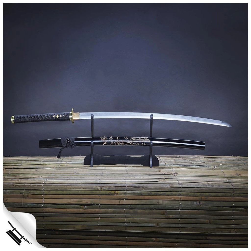 foto Kawashima �emesln� replika me�e katana Himawari, motiv slune�nice, AISI 1045